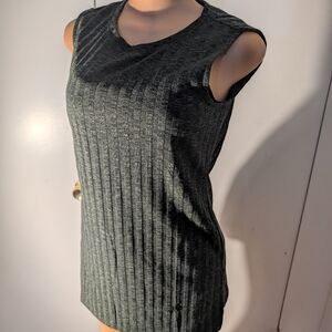 Christiopher & Banks Womens Dark Green Sleeveless Sweater Dress Size S